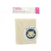 Tela Canevas pour punch needle 600 x 500 mm  4 pts/cm ecrù x1