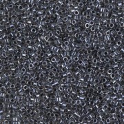 Miyuki Delica 11/0 Hex Cut DBC0925 - Sparkling Charcoal Lined Crystal Cut x8g|raw }}