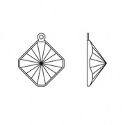 Castone per cabochon PureCrystal Kaleidoscope Square 4499 10 mm rodiato x1