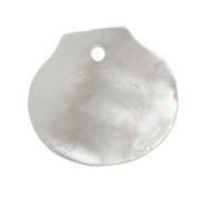 Zecchino a forma di conchiglia 10x11 mm - Madreperla x1