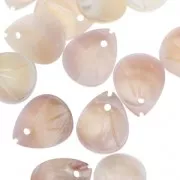 Foglia di madreperla 12x10 mm Rosa x1