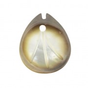 Foglia di madreperla 12x10 mm Grigio iridato x1