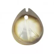 Foglia di madreperla 12x10 mm Grigio iridato x1