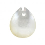 Foglia di madreperla 12x10 mm Grigio iridato  x1