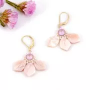 Petalo in madreperla 14x10 mm - Rosa x1