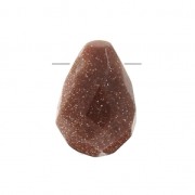 Goccia sfaccettata 6x9 mm imitazione Pietra del sole - Gold Stone x1|raw }}