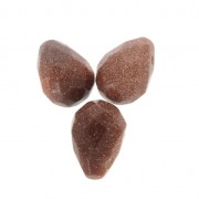 Goccia sfaccettata 6x9 mm imitazione Pietra del sole - Gold Stone x1