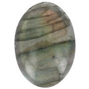 Cabochon ovale - pietra con fessura per macramè 18x13 mm Labradorite x1|raw }}