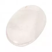 Cabochon ovale - pietra con fessura per macramè 25x18 mm Quarzo Rosa x1