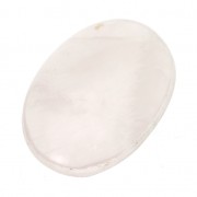 Cabochon ovale - pietra con fessura per macramè 18x13 mm Quarzo Rosa x1|raw }}