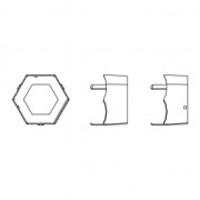 Castone per cabochon PureCrystal Kaleidoscope 4699 14 x 16 mm dorato x1