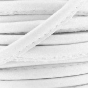 Cordone cuoio con cucitura 4 mm Bianco x1 m|raw }}