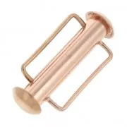 Chiusura scorrevole per intrecci di perle da 21,5 mm - dorato rosa x1