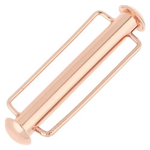 Chiusura scorrevole per tessere perline da 31,5 mm - Perla rosa x1