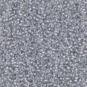 Rocaille Miyuki 15/0 1105 - Crystal Spkl Silver Gray Lined|raw }}