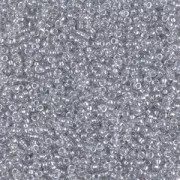 Rocaille Miyuki 15/0 1105 - Crystal Spkl Silver Gray Lined
