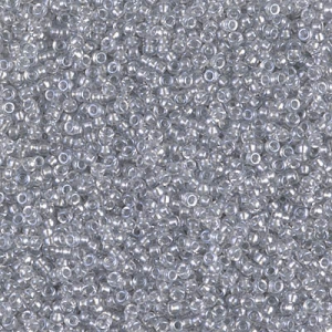 Rocaille Miyuki 15/0 1105 - Crystal Spkl Silver Gray Lined