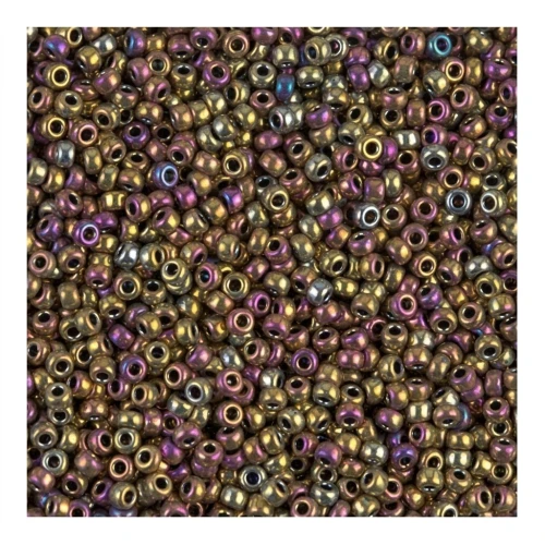 Rocaille Miyuki 15/0 188 - Iris viola metallizzato oro x8g