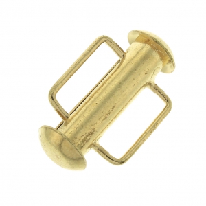 Chiusura scorrevole per tessitura di perline 16.5 mm dorato con oro fino x1