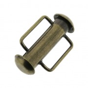 Chiusura scorrevole per tessitura di perline 16.5 mm bronzo x1