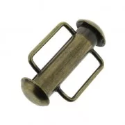Chiusura scorrevole per tessitura di perline 16.5 mm bronzo x1