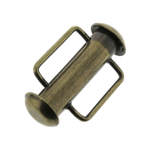 Chiusura scorrevole per tessitura di perline 16.5 mm bronzo x1
