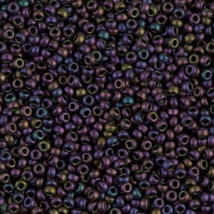 Rocaille Miyuki 11/0 2061 - Metallic Plum Emerald Iris Mat