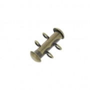Chiusura 2 file scorrevole con anellini perpendicolari 16.5   mm Bronzo x1|raw }}