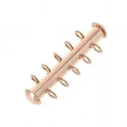 Chiusura 5 file scorrevole con anellini perpendicolari 31 mm Oro rosa x1