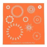 Silk Screen per pasta polimerica 125x125mm - Mandala builder rays x1