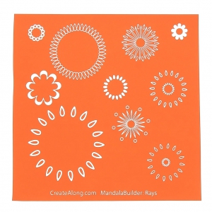 Silk Screen per pasta polimerica 125x125mm - Mandala builder rays x1