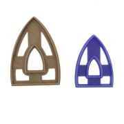 2 stampini traforati per pasta polimerica - Scudo|raw }}