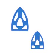 2 stampini traforati per pasta polimerica - Scudo