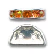 Rondella Mezza-Luna mm. 14x8 argentata Topaz x1