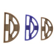 3 stampini traforati per pasta polimerica - Semi-cerchio|raw }}