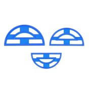 3 stampini traforati per pasta polimerica - Semi-cerchio