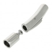 Chiusura clip/baionetta 30x6 mm per cordoni 4 mm in Acciao inox x1