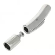 Chiusura clip/baionetta 30x6 mm per cordoni 4 mm in Acciao inox x1
