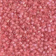 Miyuki Delica 11/0 DB0070 - Pink Coral Lined Crystal Luster