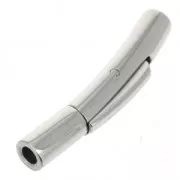 Chiusura clip/baionetta 25x4 mm per cordoni 2mm in Acciao inox x1