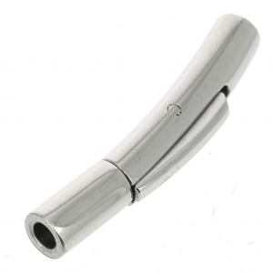 Chiusura clip/baionetta 25x4 mm per cordoni 2mm in Acciao inox x1