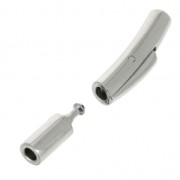 Chiusura clip/baionetta 25x4 mm per cordoni 2mm in Acciao inox x1