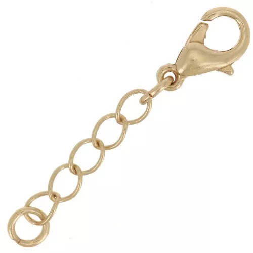 Chiusure moschettone 10 mm con catenina d'estensione e anello Bronzo x5