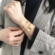 NKlaus Catena A Ricciolo 50 Cm In Ottone Placcato Oro 18K - Larghezza 2,5 Mm, Chiusura Robusta, Gioiello Unisex Lucido, Elegante E Senza Tempo