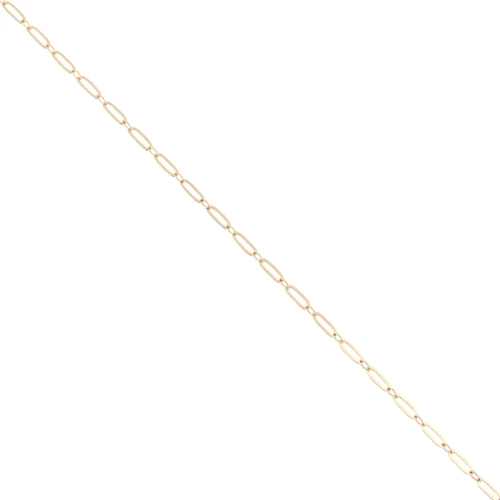 Catena maglia forzantina rettangolare alternata 2.6 mm Placcato oro 3 micronx50 cm