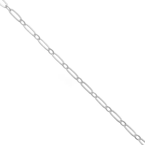 Catena maglia forzantina rettangolare alternata 2.6 mm Argento 925 x50 cm