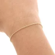 Catena maglia intrecciata 1.1 mm Placcato oro x50 cm