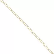 Catena maglia forzantina rotonda 2.9 mm Placcato oro x50 cm