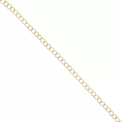 Catena maglia forzantina rotonda 2.9 mm Placcato oro x50 cm