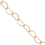 Catena maglia cuore 4.5 mm Placcato oro x50 cm